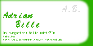 adrian bille business card